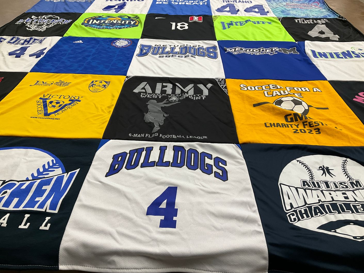 T-shirt quilt from metuchen high school by Jennifer from NJ