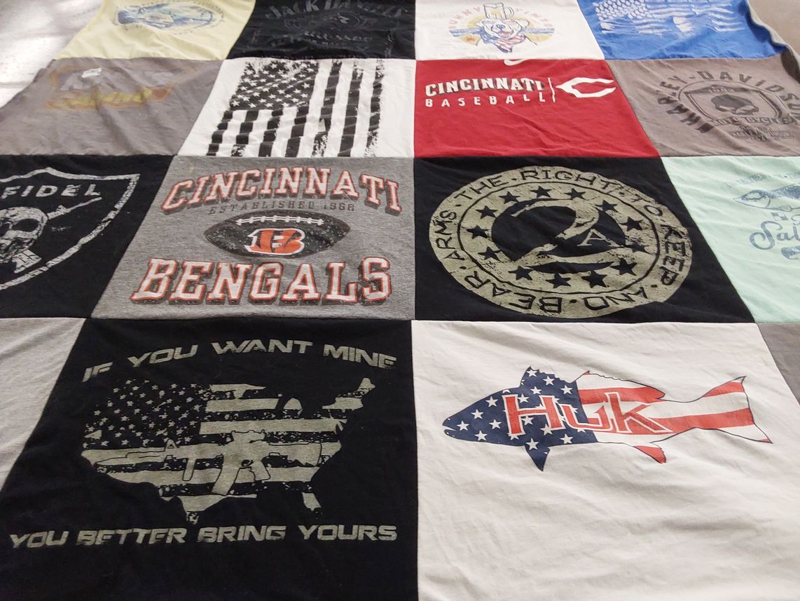T-shirt quilt featuring cincinnati bengals by Julie from KY
