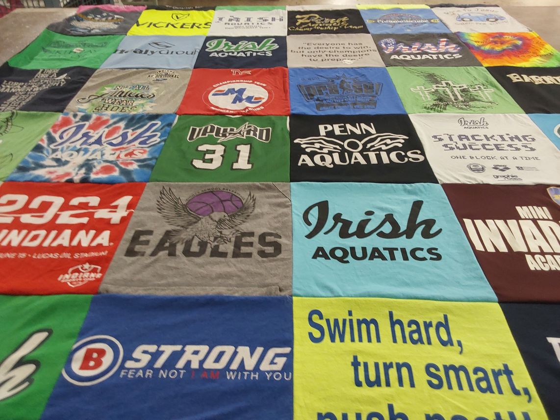 T-shirt quilt featuring irish aquatics, invaders by Jessica from IN