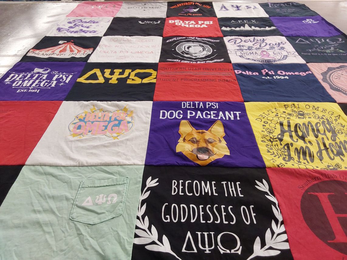 T-shirt quilt from southern utah university by Crystal from NV