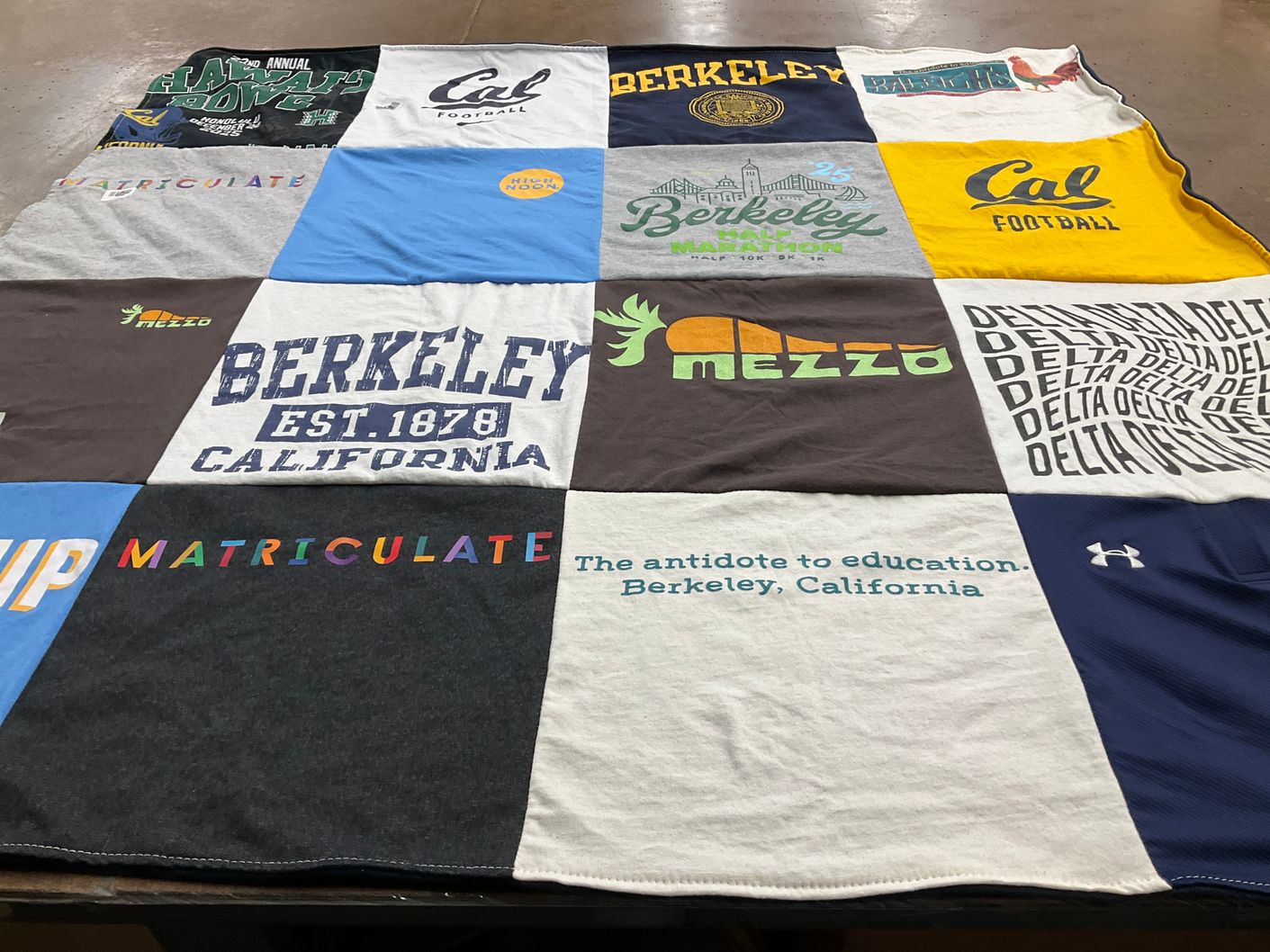 T-shirt quilt featuring california golden bears football by Maddie from CA