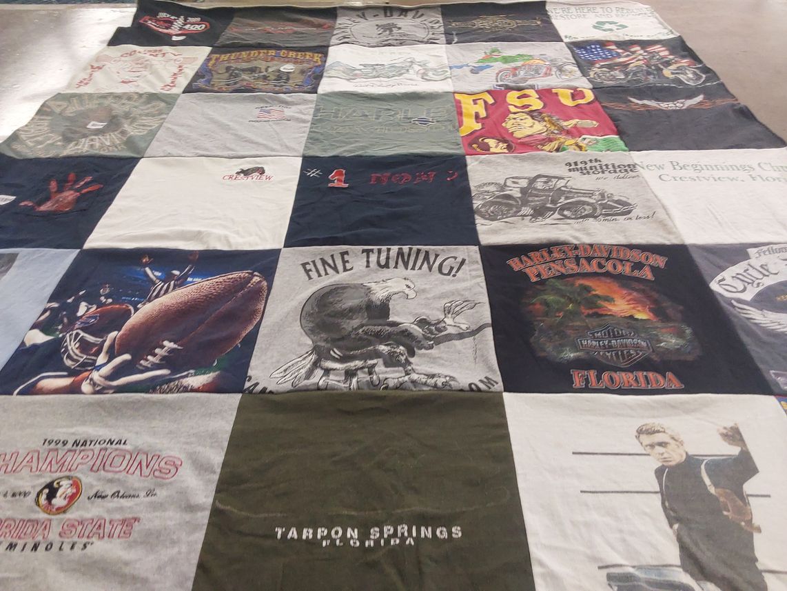 T-shirt quilt from florida state university by Karen from FL