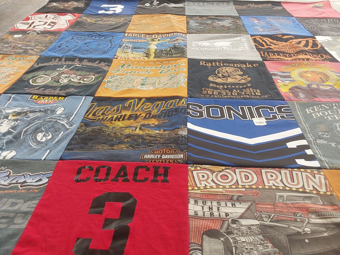 T-shirt quilt featuring sonics by Caitlin from AL