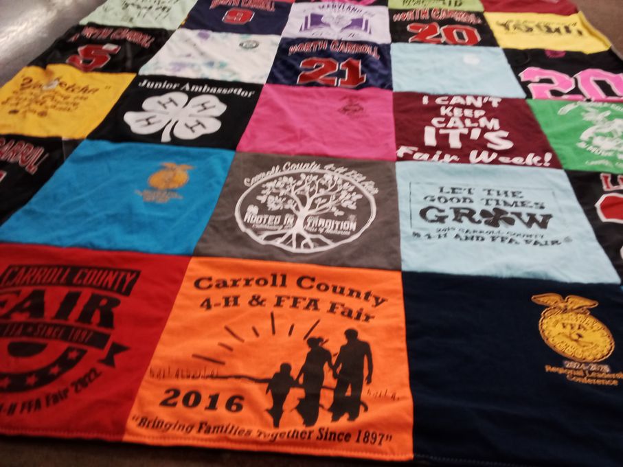 T-shirt quilt from carroll county high school by Chelsi from MD