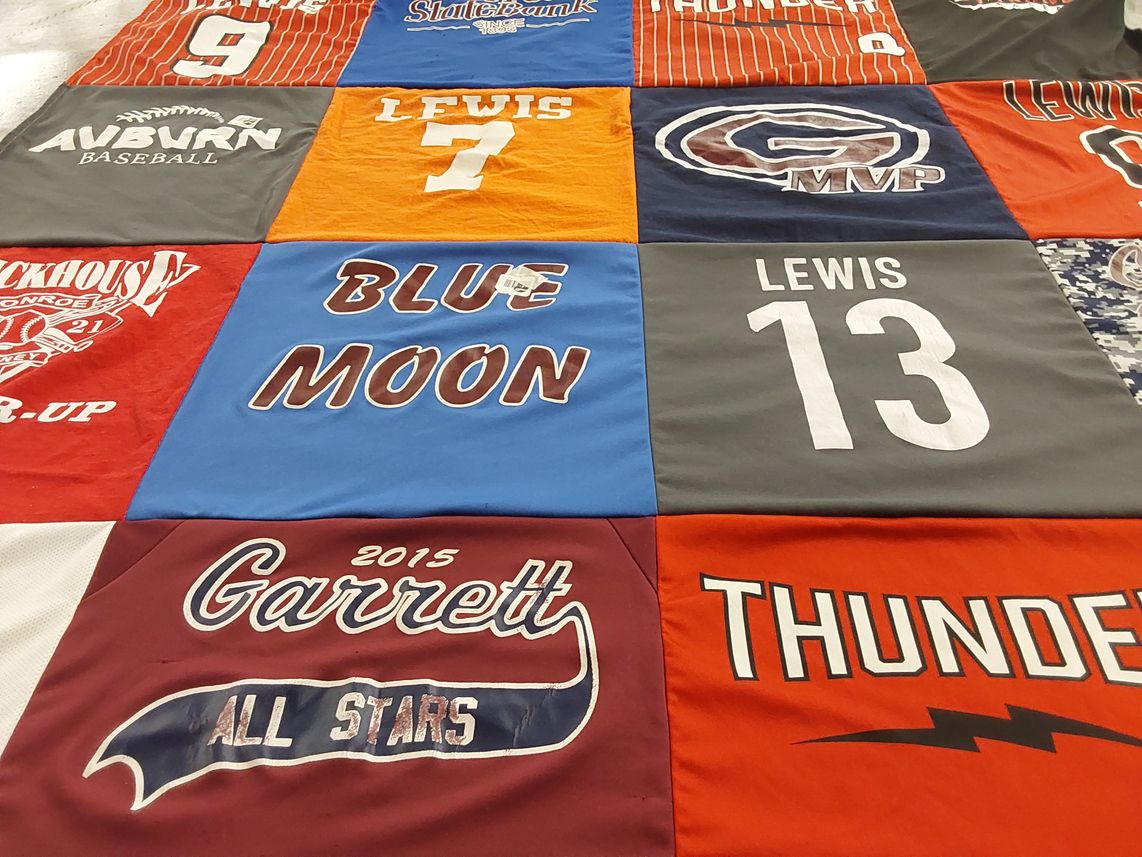 T-shirt quilt featuring garrett all stars by Candace from IN