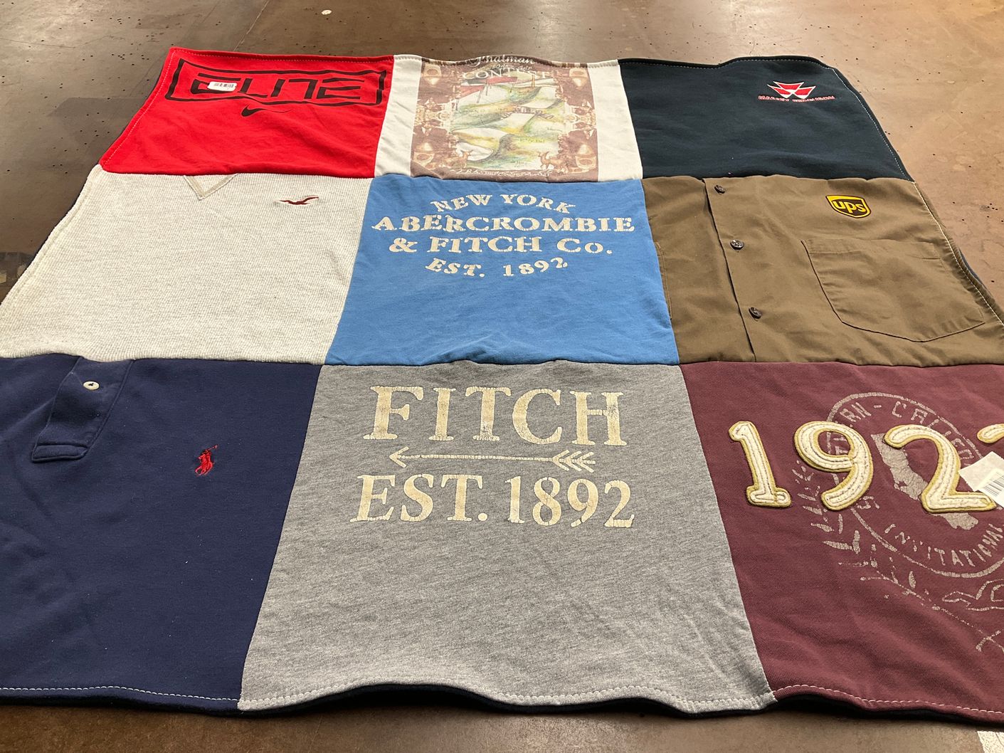 T-shirt quilt with fashion, brands themes by Deborah from NY