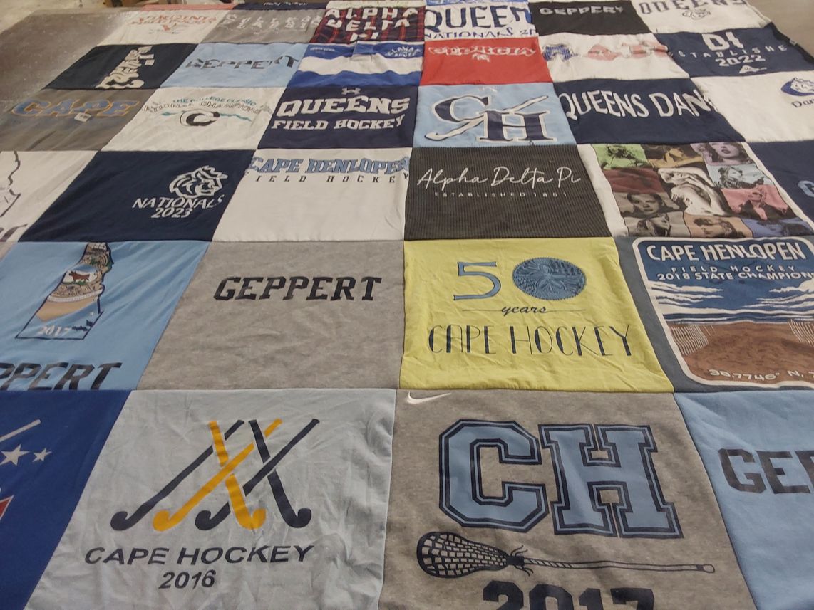 T-shirt quilt featuring cape henlopen field hockey team by Molli from DE