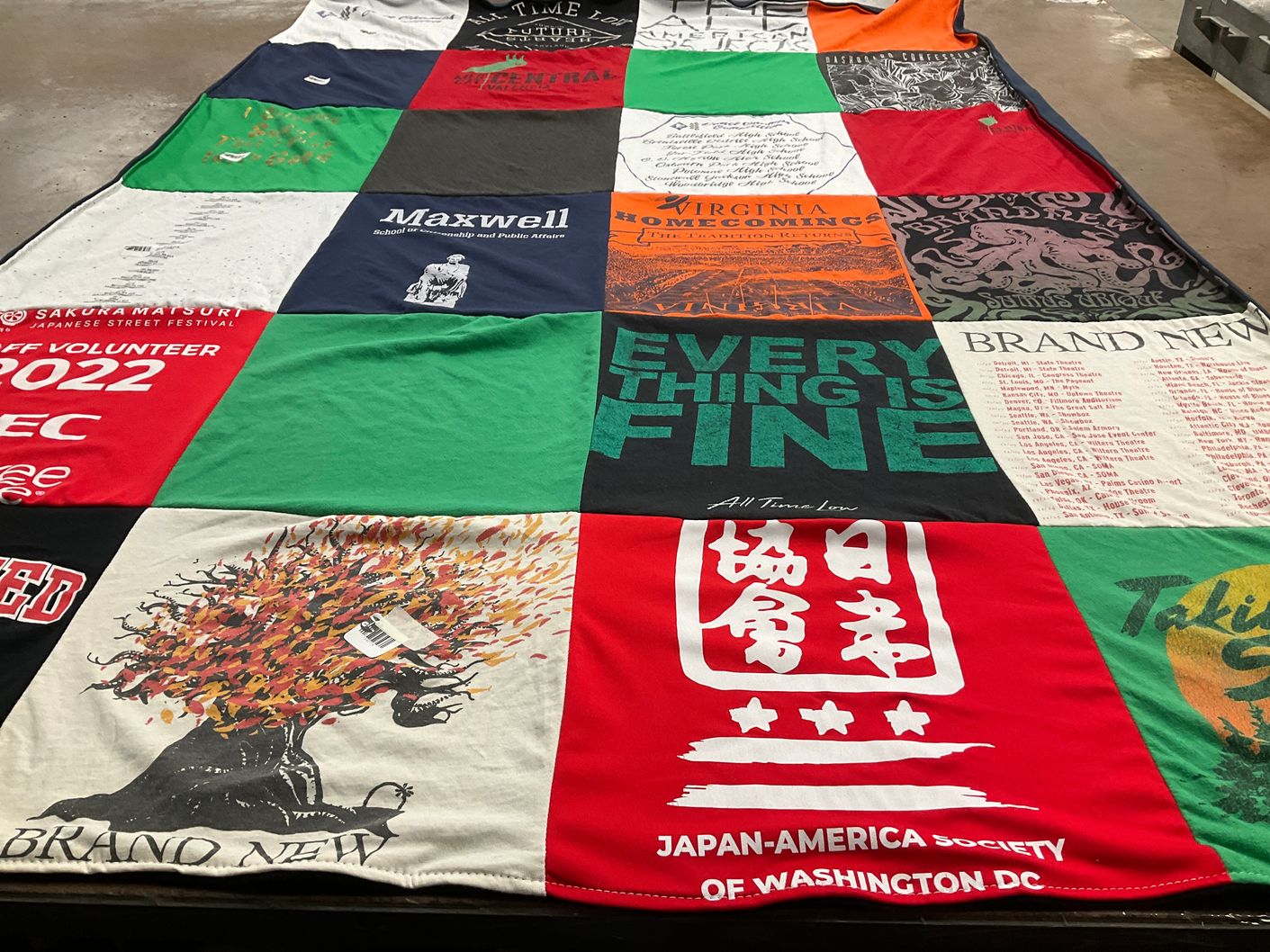 T-shirt quilt from maxwell school of citizenship and public affairs by Joan from VA