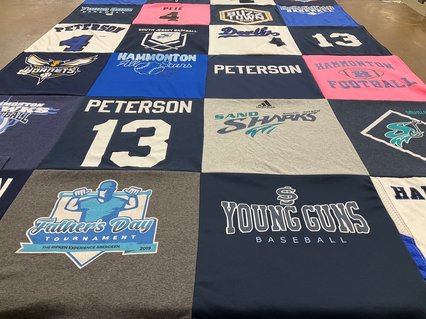 T-shirt quilt featuring young guns baseball, hamonton all stars by Deborah from NJ