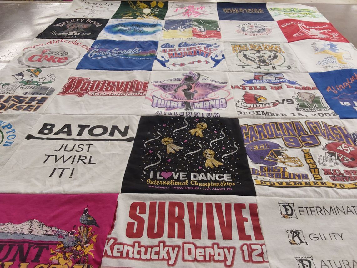 T-shirt quilt featuring carolina east by GAYLE from VA