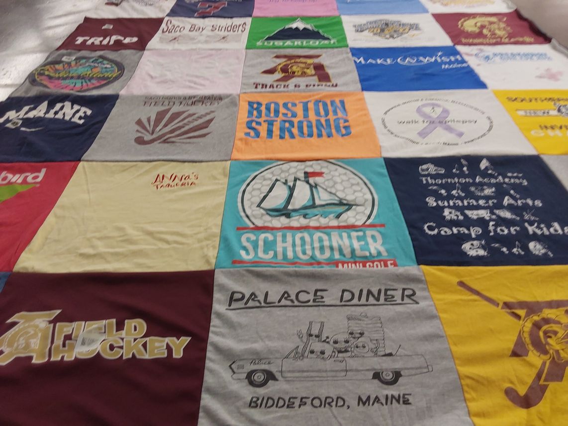 T-shirt quilt featuring field hockey by Amanda from ME