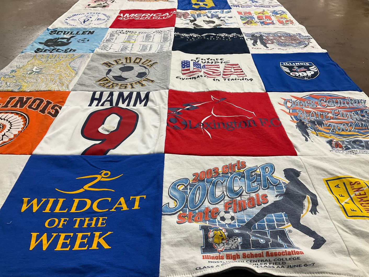 T-shirt quilt featuring lexington fc by Candy from CO
