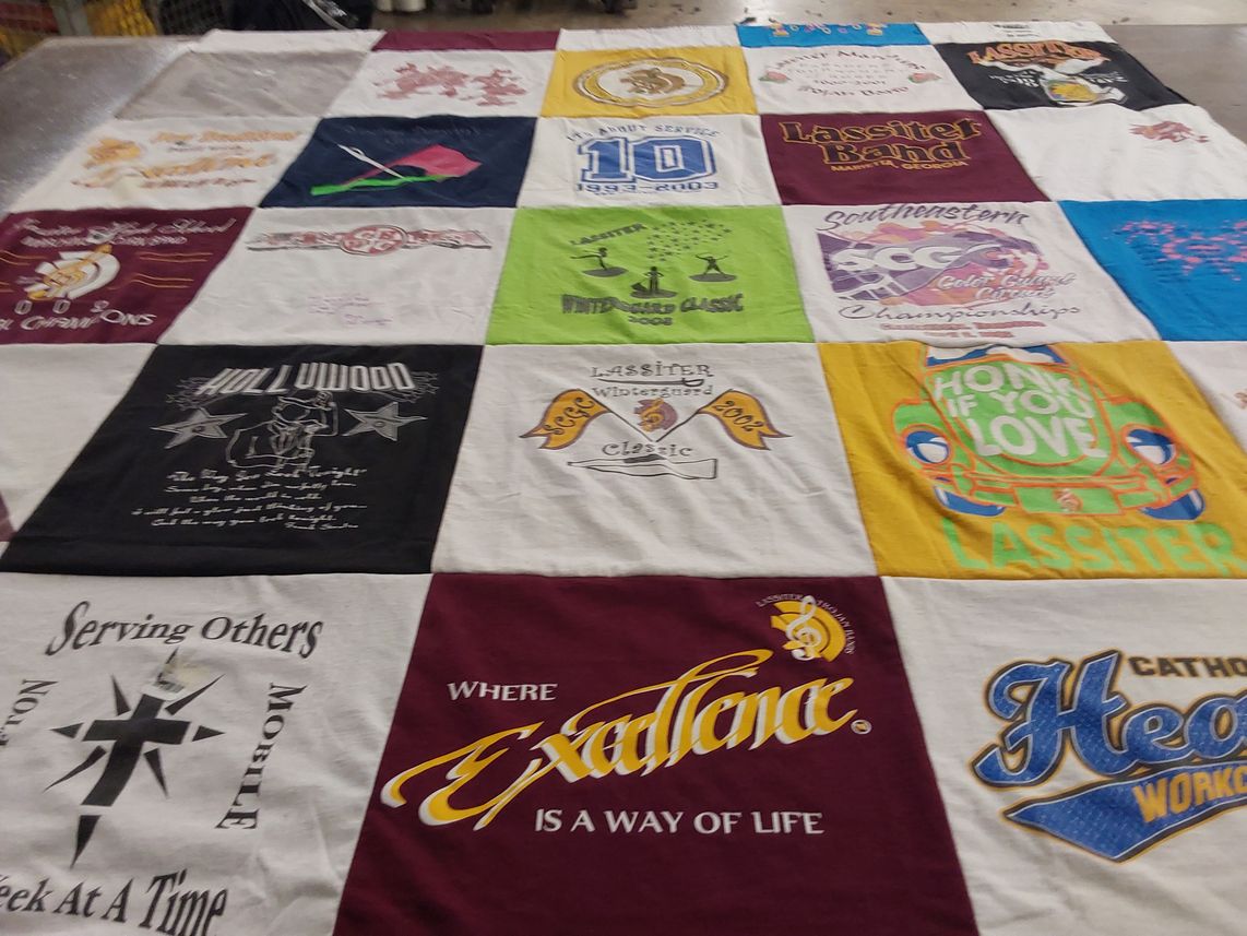 T-shirt quilt from lassiter high school by Teresa from GA