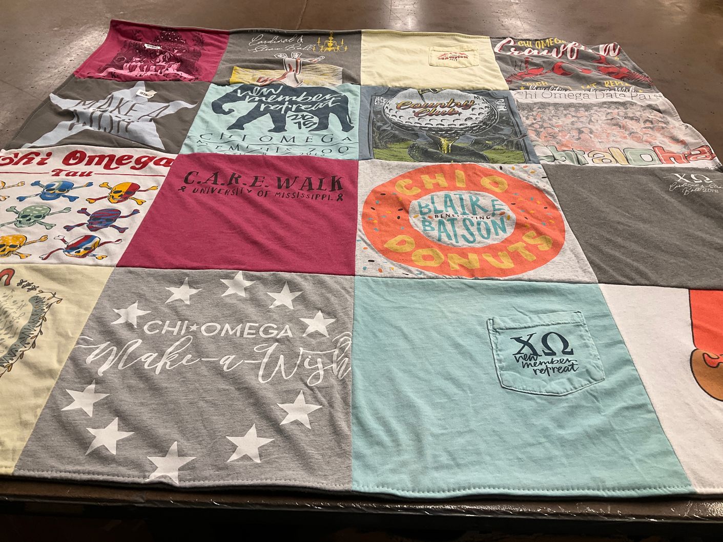 T-shirt quilt from university of mississippi by Cindy from MS