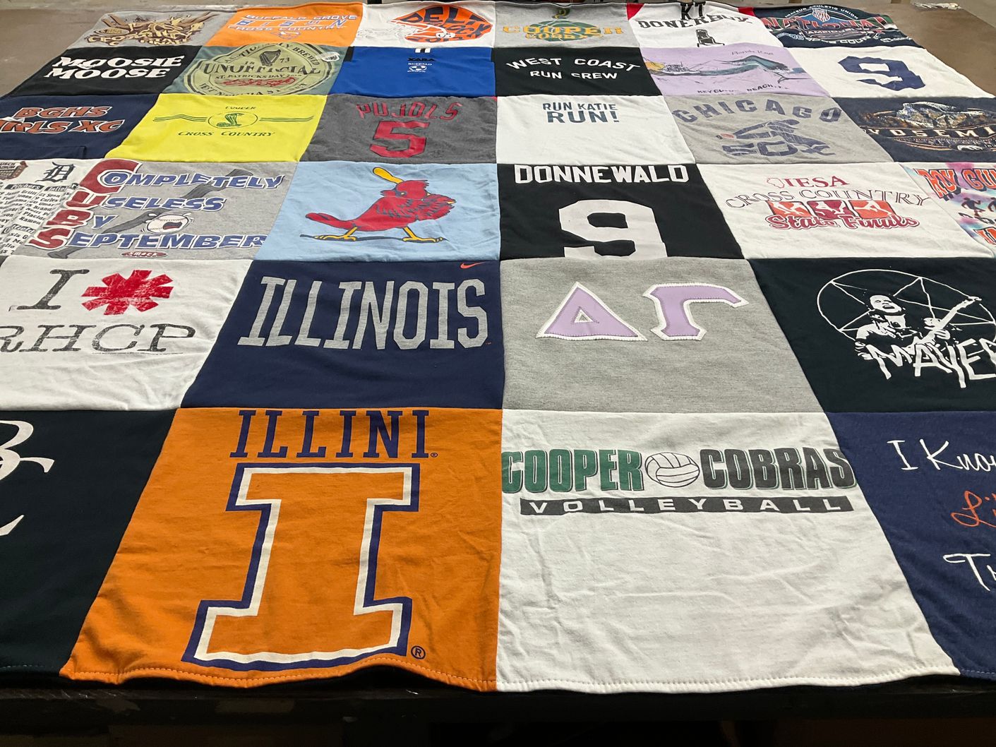 T-shirt quilt featuring cooper cobras volleyball by Pat from NY