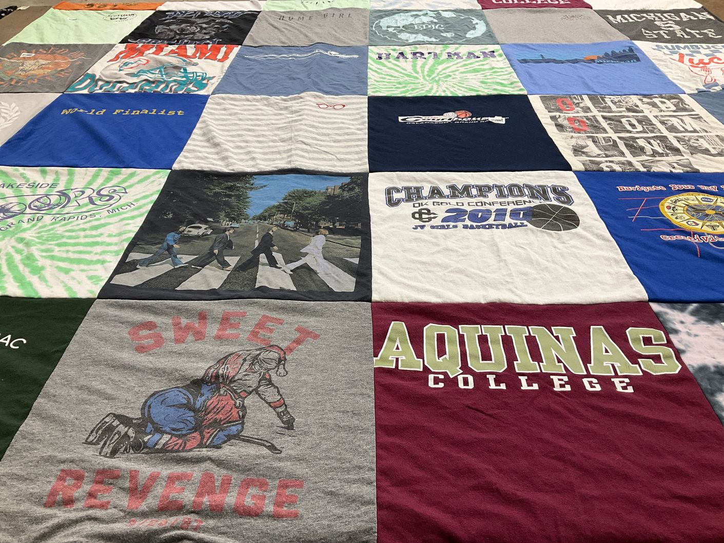 T-shirt quilt from aquinas college by Alexis from IL