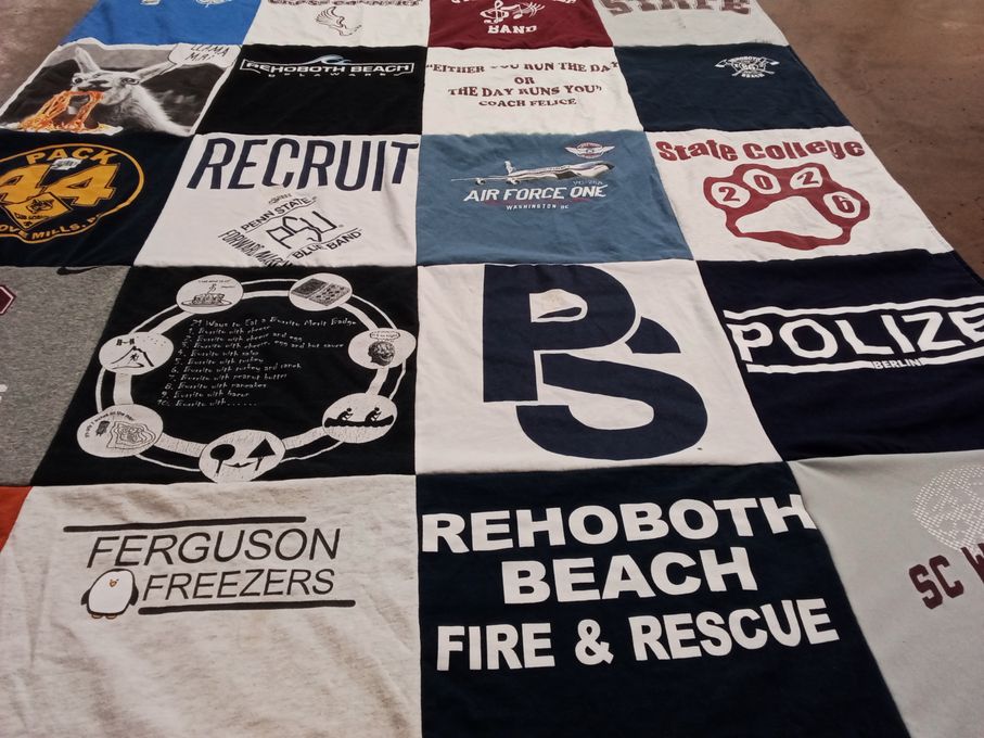 T-shirt quilt from penn state university by Cynthia from PA