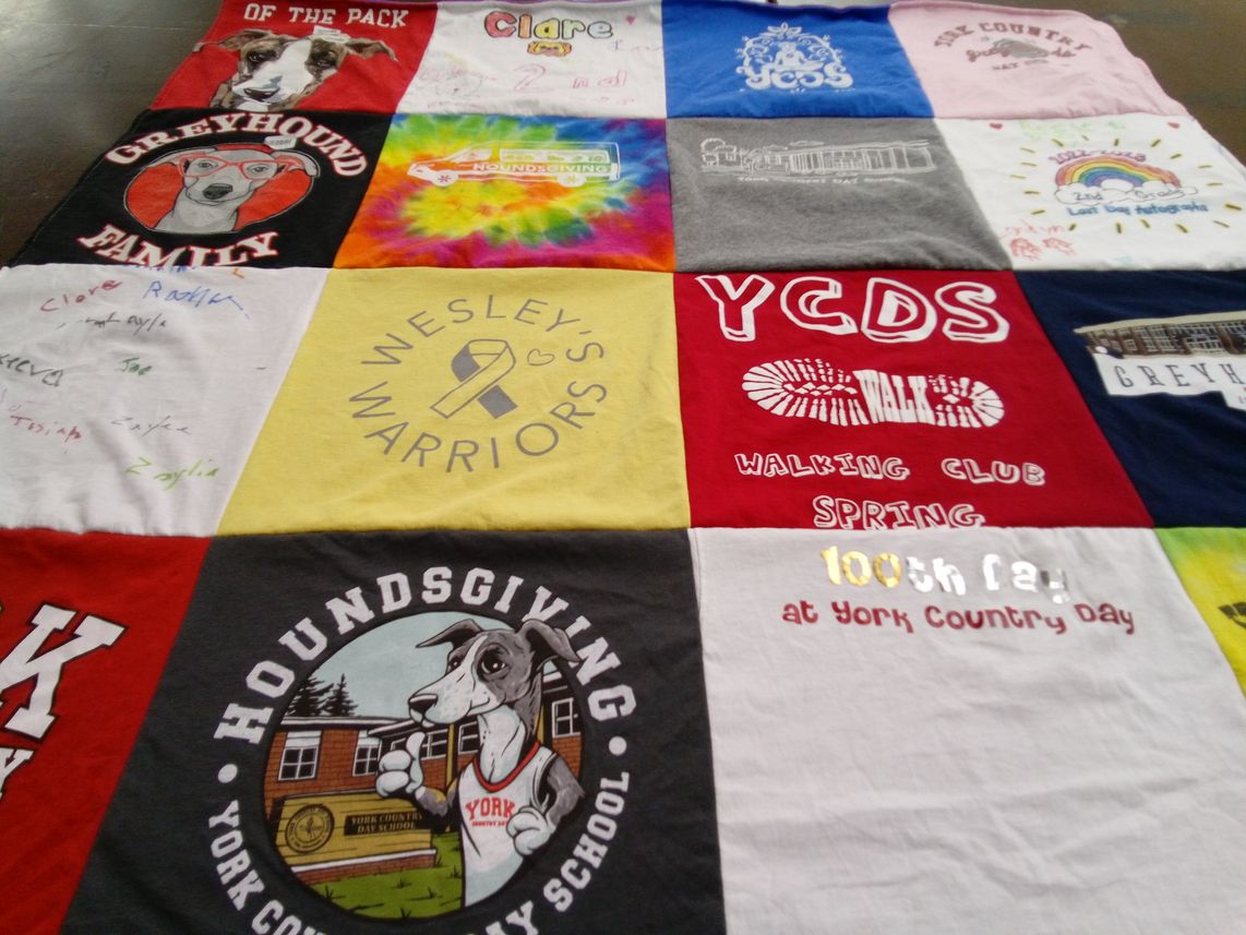 T-shirt quilt featuring wesley's warriors by Melissa from MD