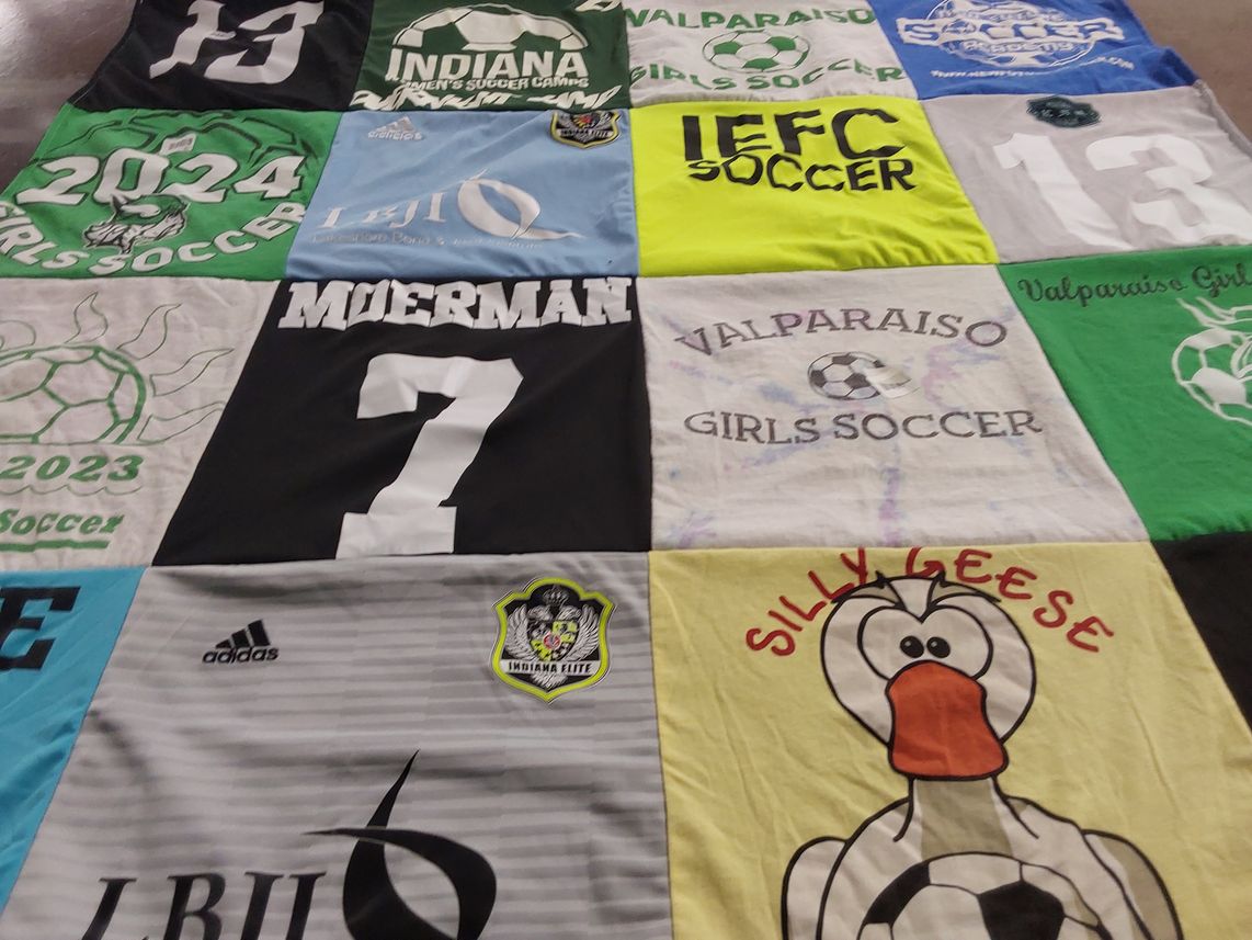 T-shirt quilt from valparaiso university by tracey from IN