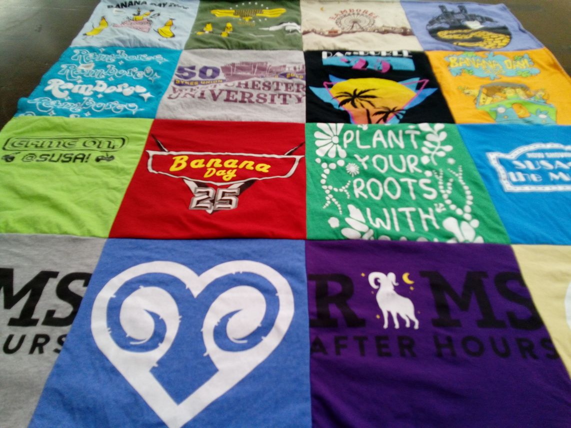T-shirt quilt from chestnut hill college by Mindy from PA