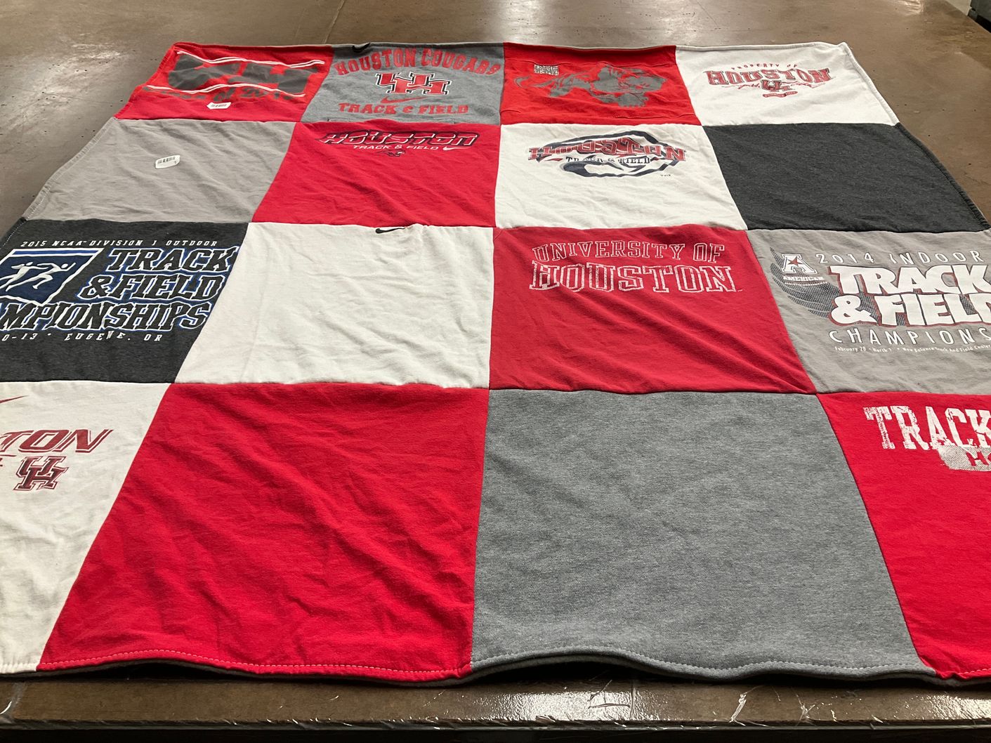 T-shirt quilt from university of houston by Brittany from TX