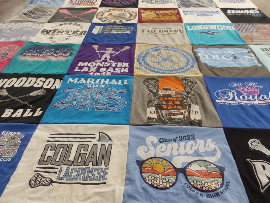 T-shirt quilt from colgan high school, woodson high school by Camille from VA