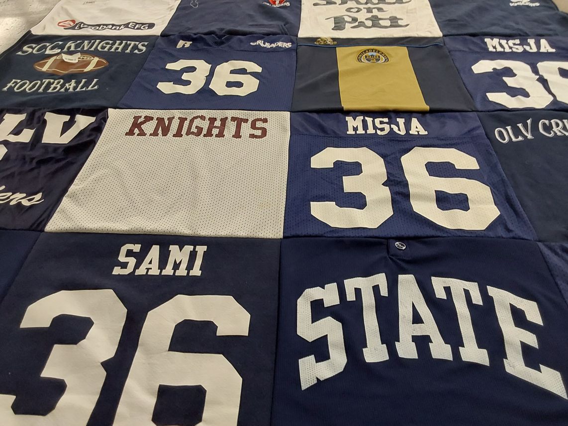 T-shirt quilt featuring scc knights football by Linda from SC