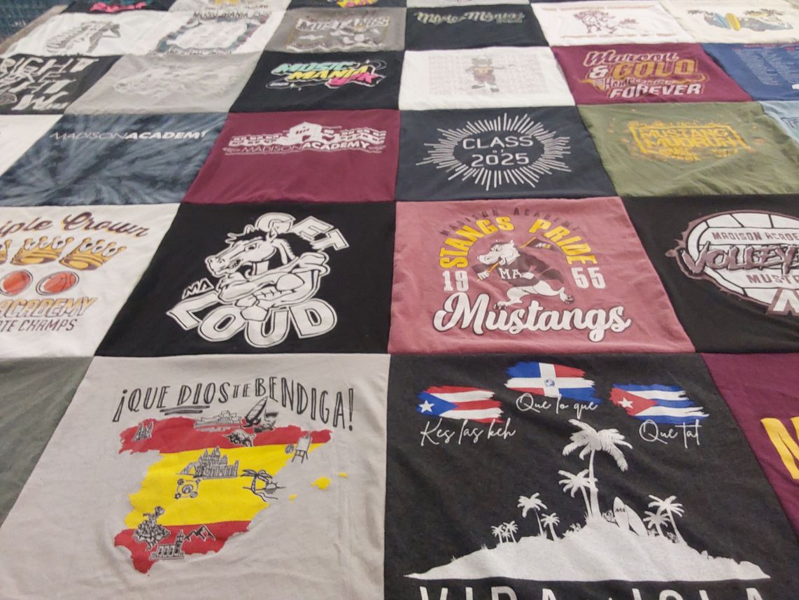 T-shirt quilt featuring mustangs by Amanda from AL