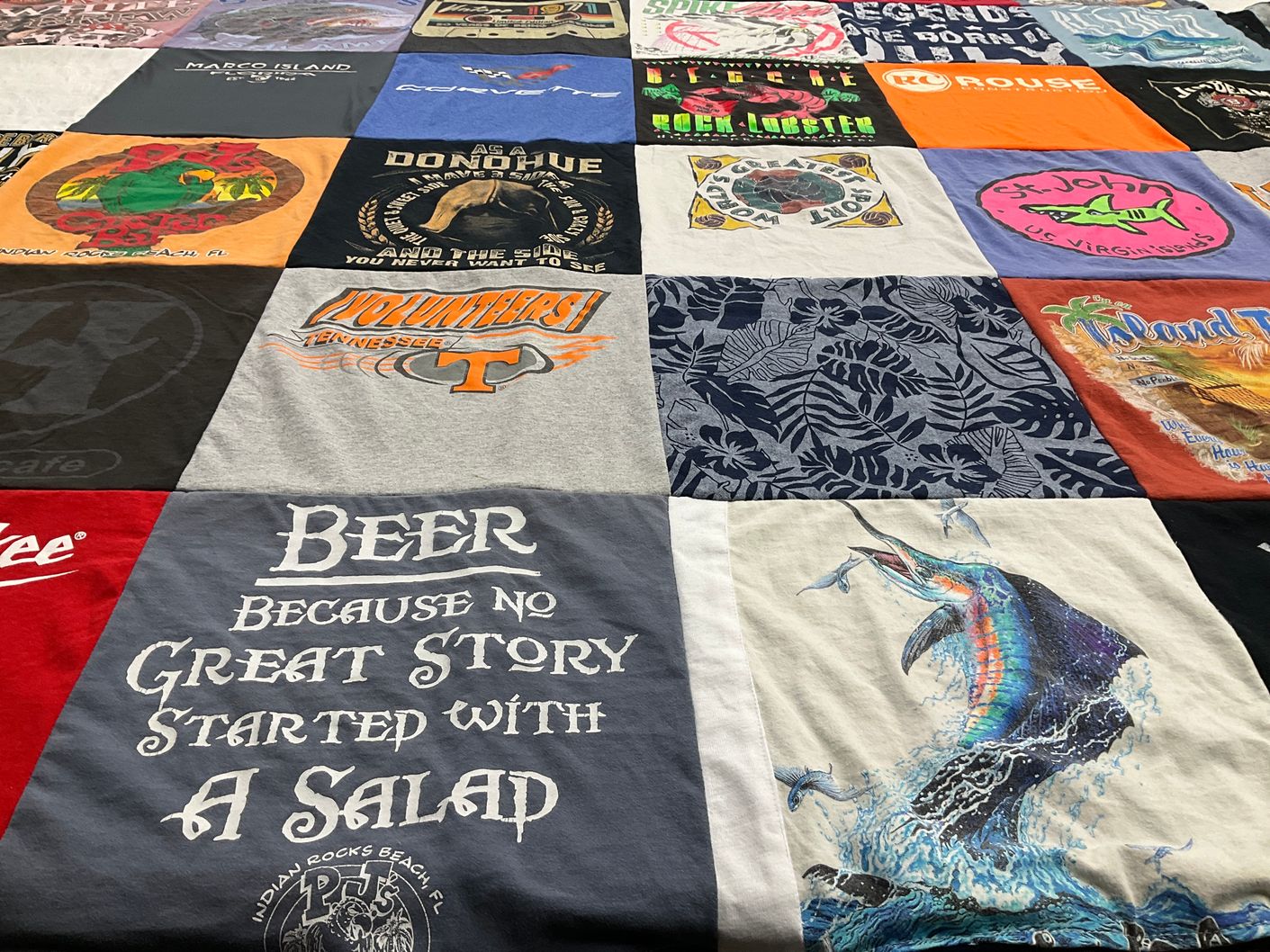 T-shirt quilt from university of tennessee by Tracy from TN