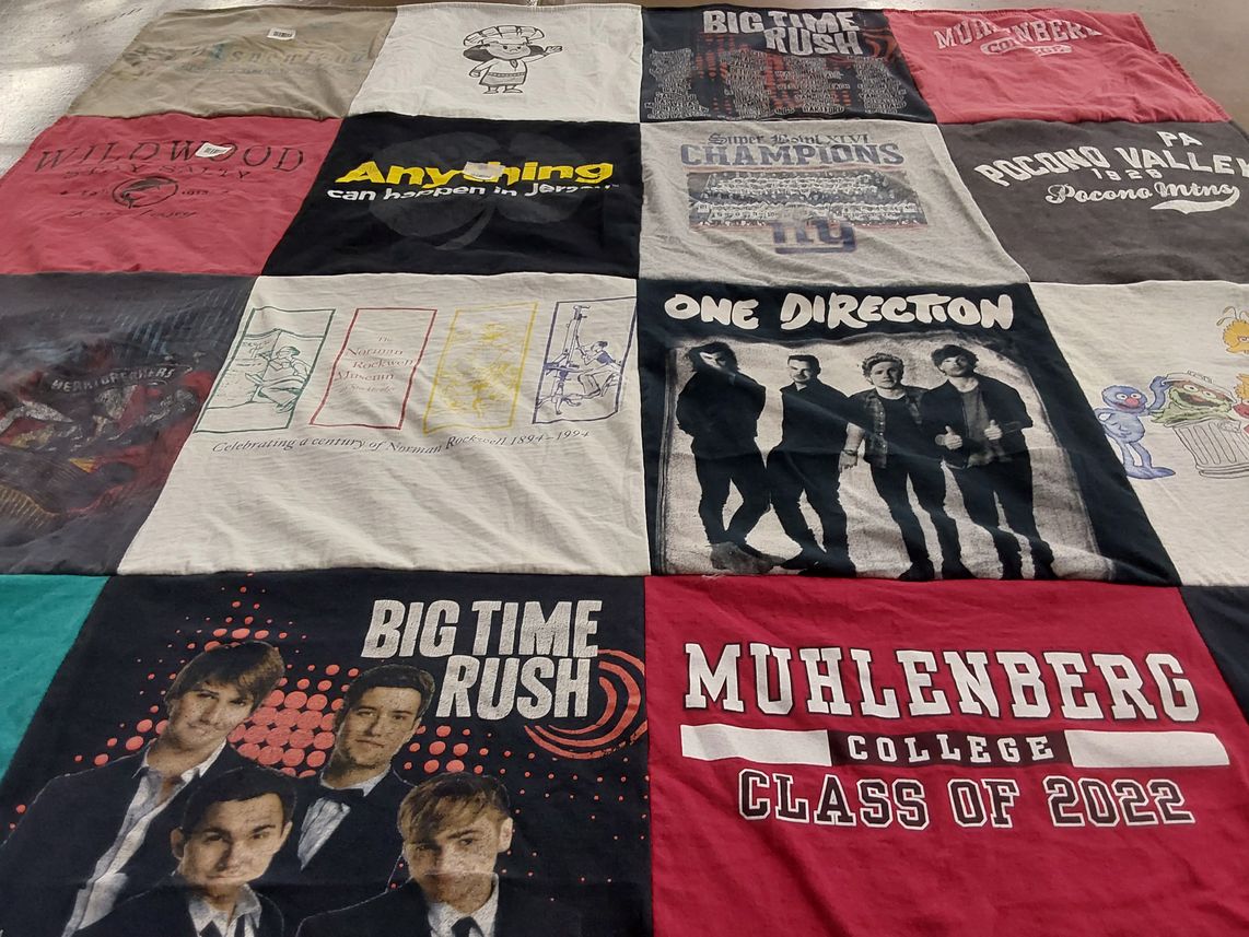T-shirt quilt from muhlenberg college by Maria from NJ