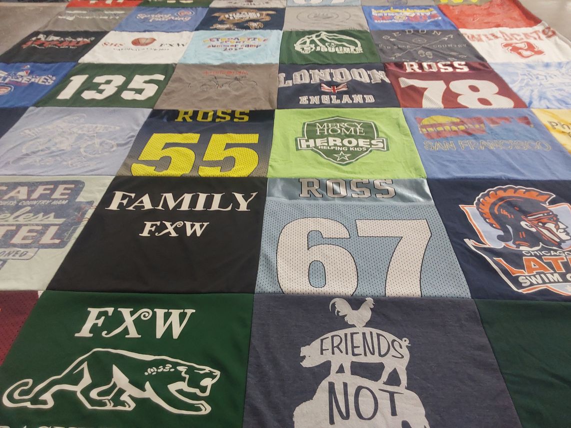 T-shirt quilt from chicago state university by Beth from IL