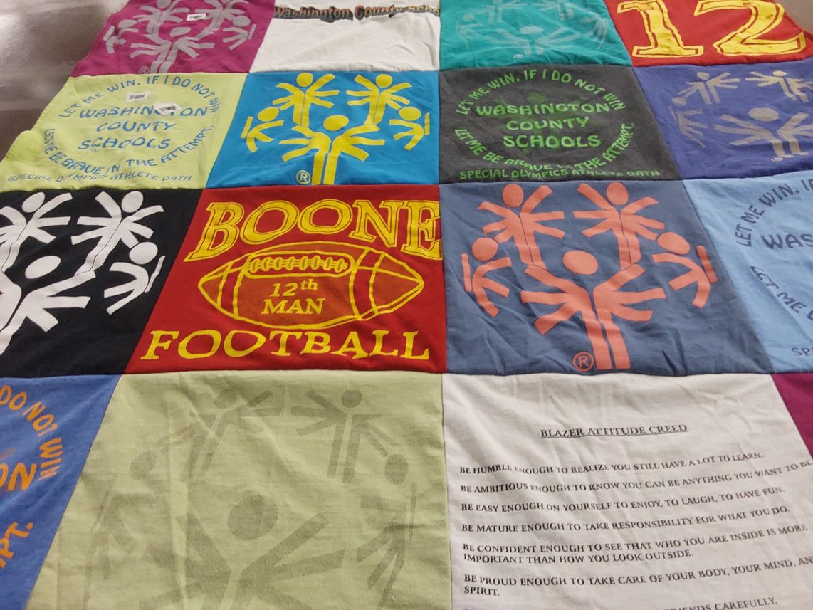 T-shirt quilt featuring boone high school football by Bruce from TN