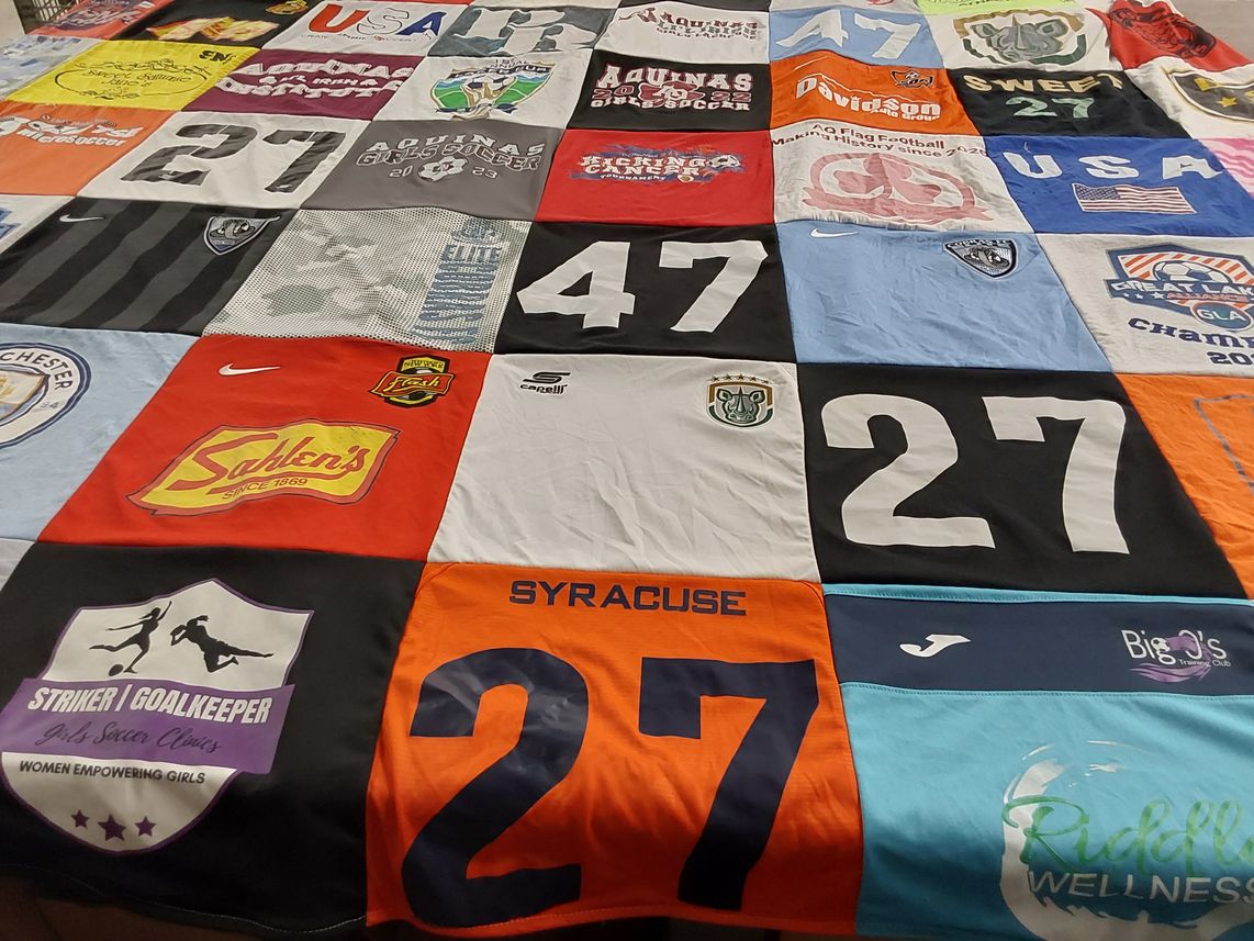 T-shirt quilt from syracuse university by jaime from NY