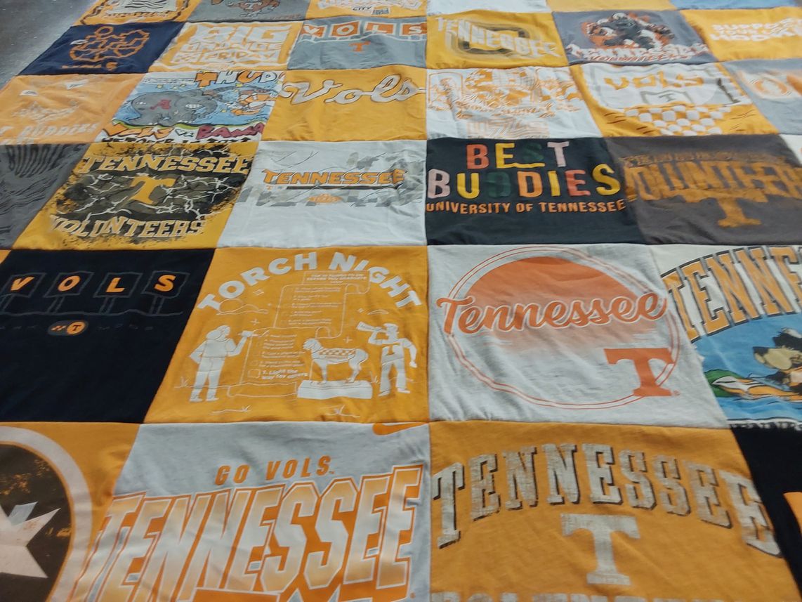 T-shirt quilt featuring university of tennessee by Buffy from TN