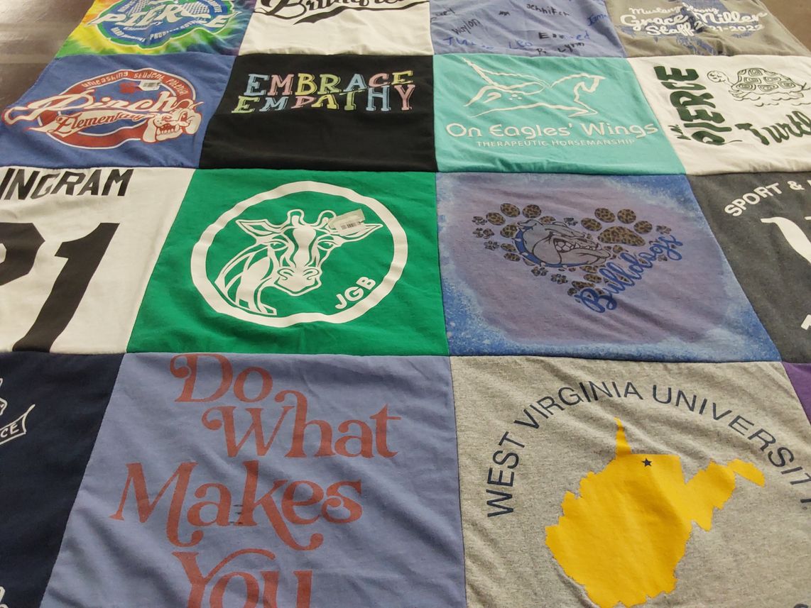 T-shirt quilt featuring bulldogs by Amanda from NC