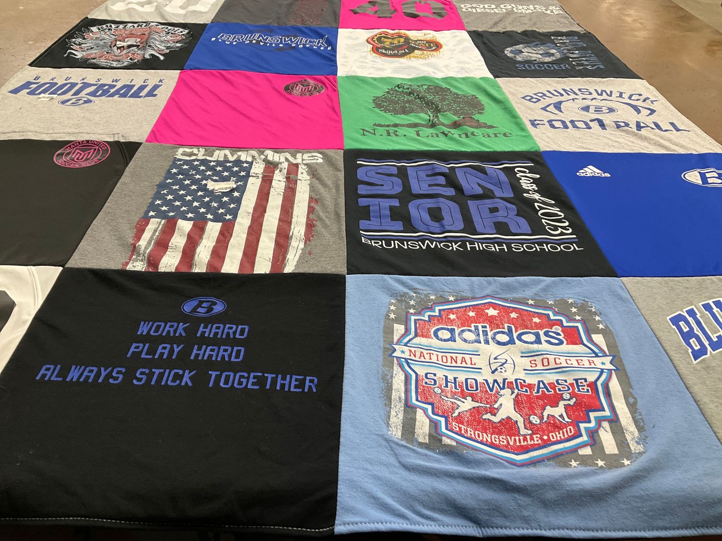 T-shirt quilt featuring brunswick football by Stephanie from OH