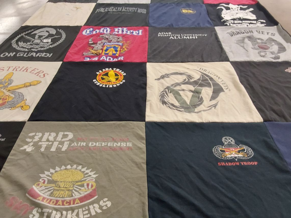 T-shirt quilt from adar pharaoh university by Laura from PA