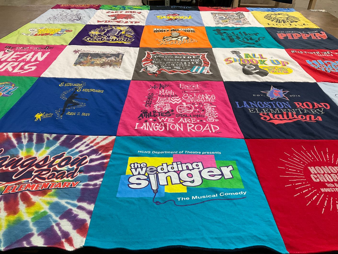 T-shirt quilt from langston road elementary school by Fran from GA