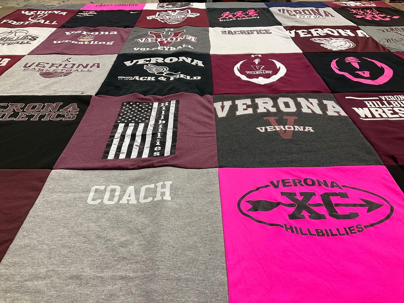 T-shirt quilt featuring verona hillbillies by Danielle from NJ