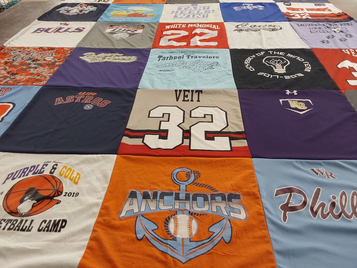 T-shirt quilt featuring university of north florida, wheatley high school by Lee from NC