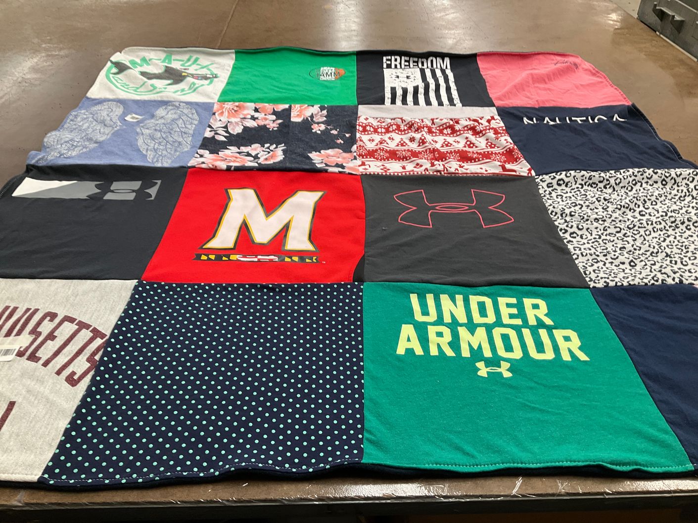 T-shirt quilt from university of maryland by Joanne from PA
