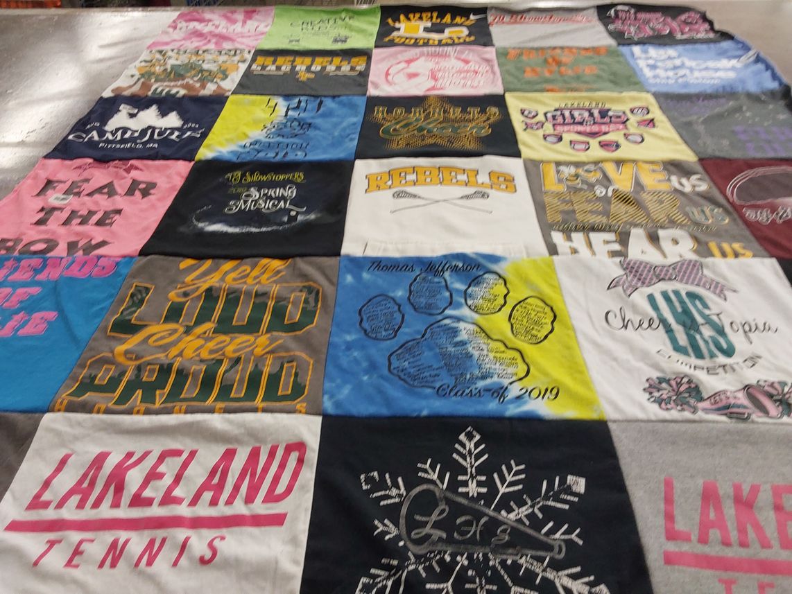 T-shirt quilt featuring lakeland high school tennis team by Danielle from NY