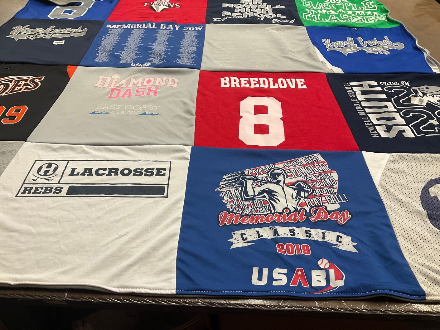 T-shirt quilt from hankey middle school by Nicole from NJ