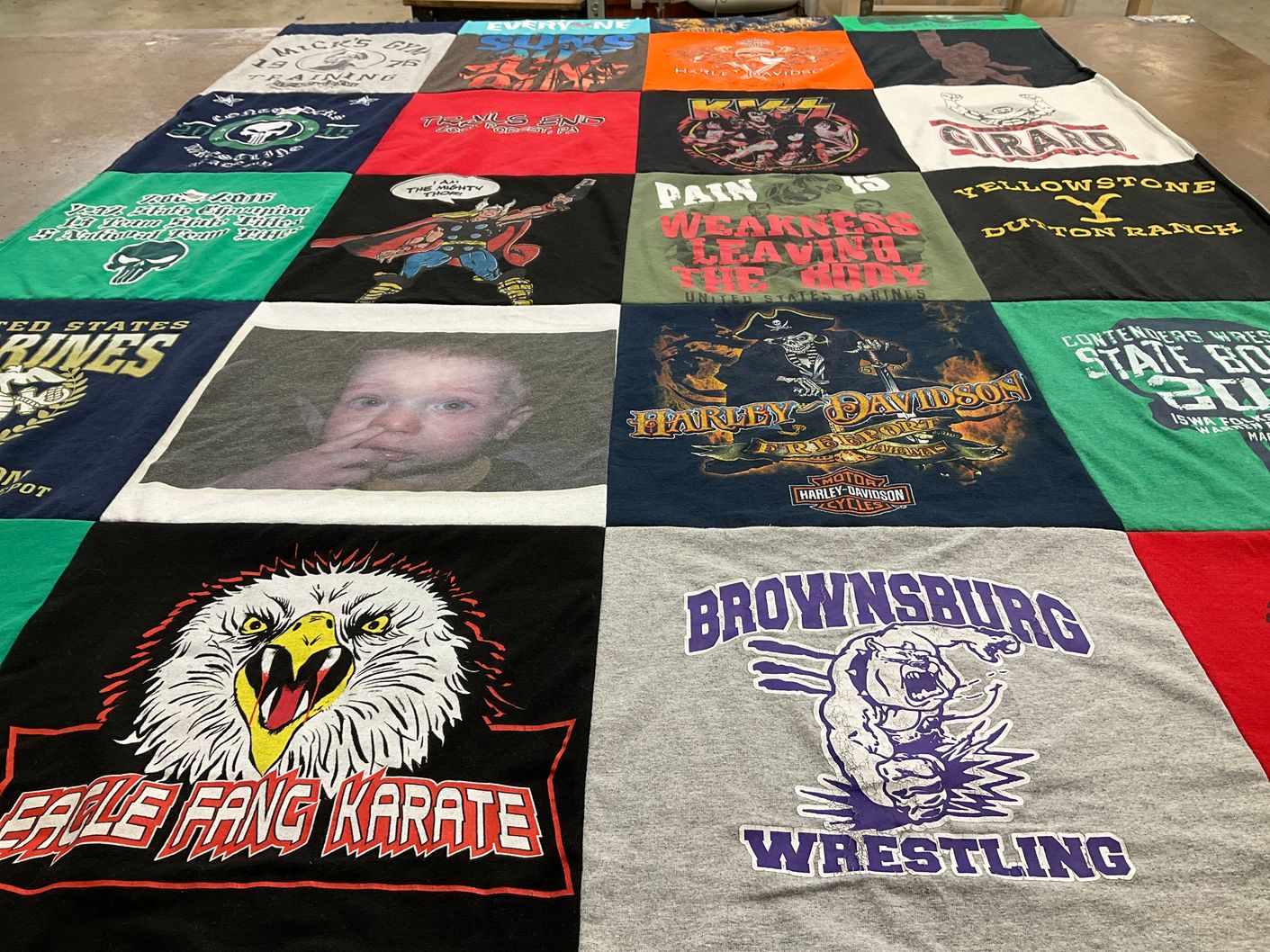 T-shirt quilt from brownsburg high school by Dwayne from SC