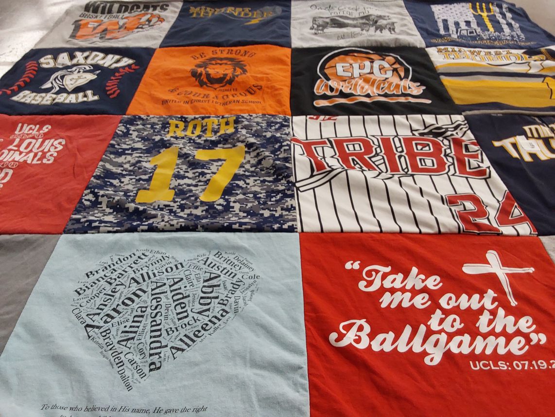 T-shirt quilt featuring epg wildcats, tribe by Jennifer from MO