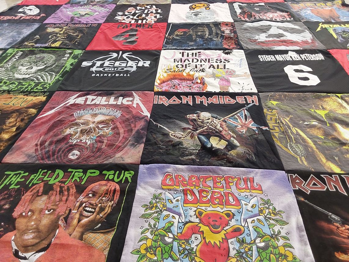 T-shirt quilt from schererville high school by Yvette from IL
