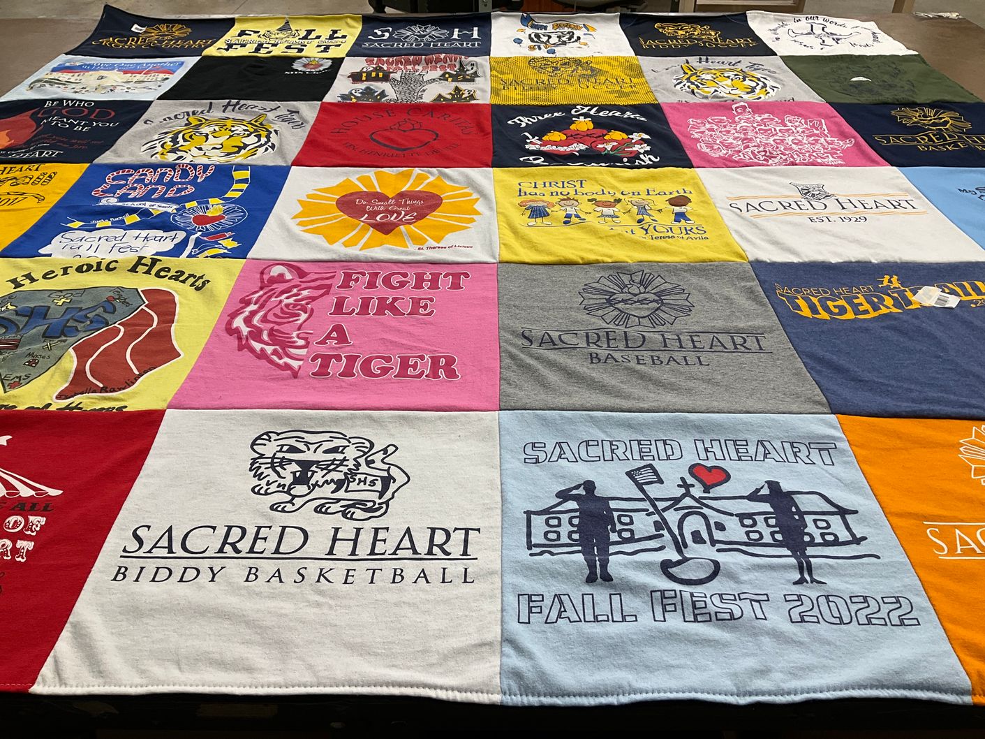 T-shirt quilt from sacred heart university by Kelly from LA