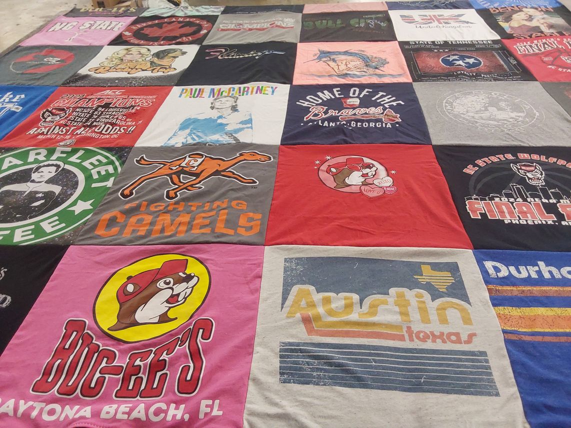 T-shirt quilt featuring north carolina state wolfpack by Meredith from NC