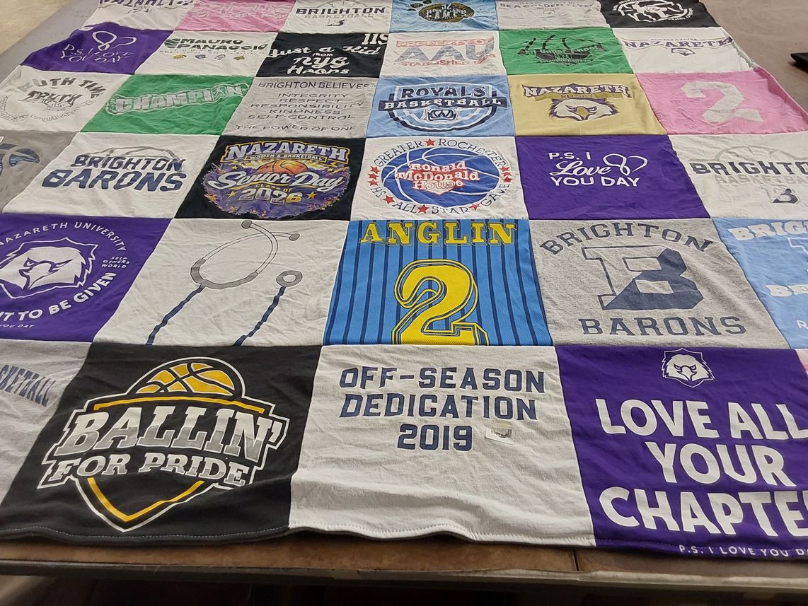 T-shirt quilt featuring brighton barons by Kiara from NY