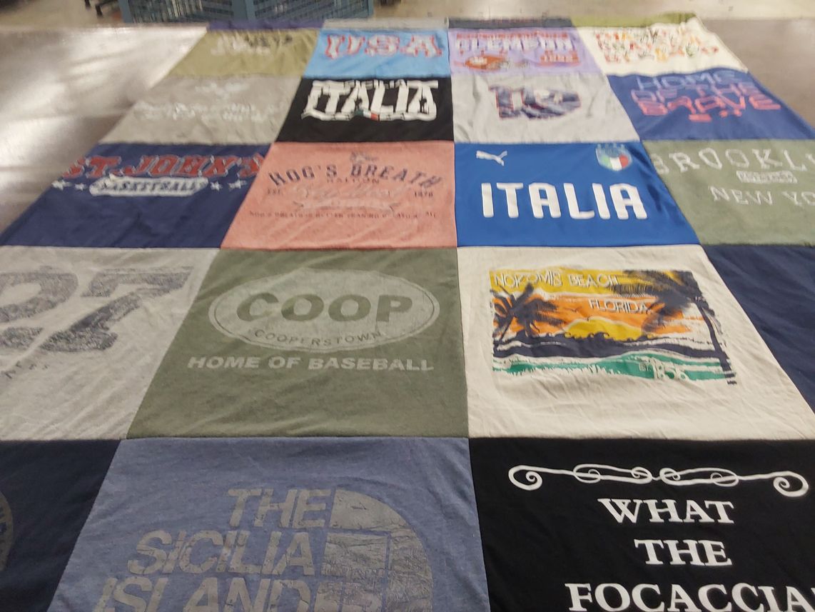 T-shirt quilt from st. john's university by Richard from SC